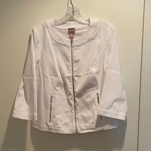 Chico’s White Light Zip up Jacket